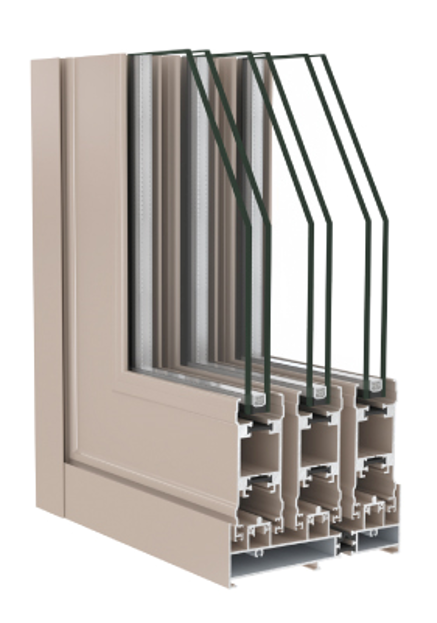 WT130GR Thermal Break Three Track Sliding Window